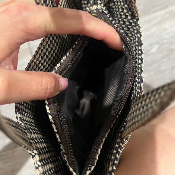 Ralph Lauren Check Pattern Mini Purse Tote Vintage Brown - Picture 6 of 6